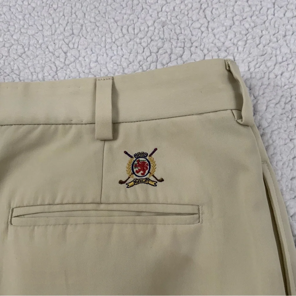 Tommy Hilfiger Golf Pants Men’s 34x30 Khaki Tan Pockets Pleated Straight Leg